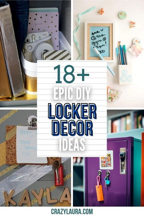 Transform your locker into a personal masterpiece with these reative DIY decoration ideas – express your style and stay organized! #BackToSchool #DIY #LockerDecor #School Gold Locker Decor, Athletic Locker Decorations, Locker Art Ideas, Cool Locker Ideas For School, Girl Locker Ideas Middle School, High School Senior Locker Decoration, Outside Locker Decorations Ideas, High School Locker Decorations, Junior High Locker Ideas