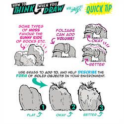 How to THINK when you draw MOSS tutorial! by EtheringtonBrothers How To Draw Moss, Sketch Basics, Environmental Reference, Etherington Brothers, Drawing Comics, Comic Tutorial, How To Think, Environment Concept Art, Drawing Lessons