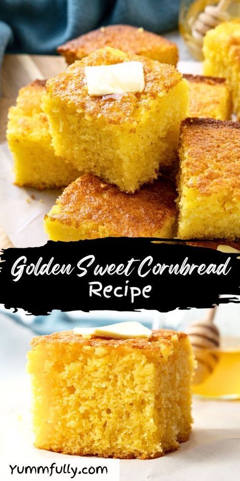 Enjoy the comforting and slight sweetness of this delicious Cornbread, a classic side that pairs perfectly with a variety of dishes. Explore a world of culinary delights by clicking here for more mouthwatering recipes that will elevate your home-cooked meals. Small Batch Sweet Cornbread, Sweet Cornbread Recipe Easy, Sweet Buttermilk Cornbread Recipe, Best Homemade Cornbread Recipe, Cornbread Recipe With Cornmeal, Joanna Gaines Cornbread Recipe, Montanas Restaurant Cornbread Recipe, Quaker Yellow Corn Meal Cornbread Recipe, Cornbread With Bacon Grease