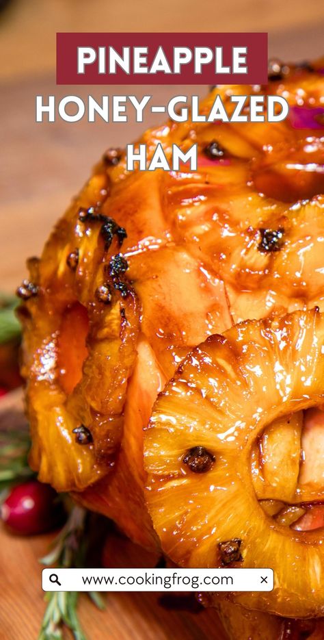 Pineapple Honey Glazed Ham, Orange Glazed Ham, Baked Ham With Pineapple, Honey Baked Ham Recipe, Thanksgiving Ham, Ham Glaze Brown Sugar, Ham Recipes Baked, Ham Dinner, Ham Glaze Recipe