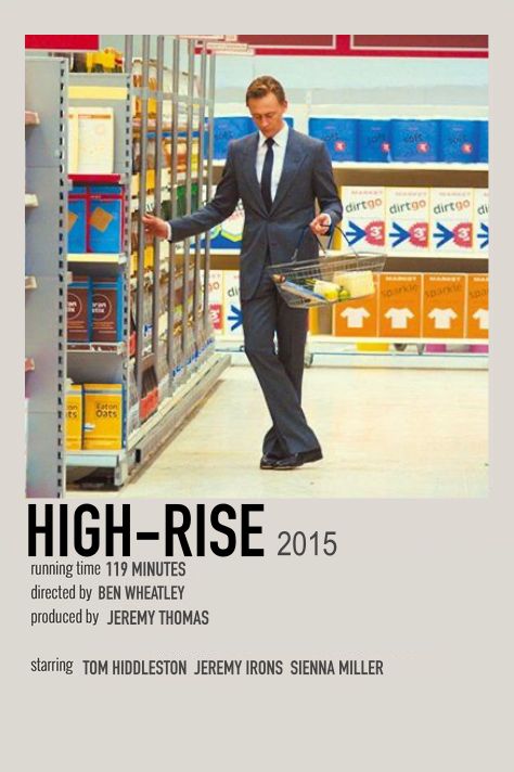 High Rise Movie, Tom Hiddleston Movies, Rainy Day Movies, Polaroid Movie Poster, Romance Movie Poster, Minimalist Polaroid Poster, Cinema Quotes, Classic Films Posters, Movie Card