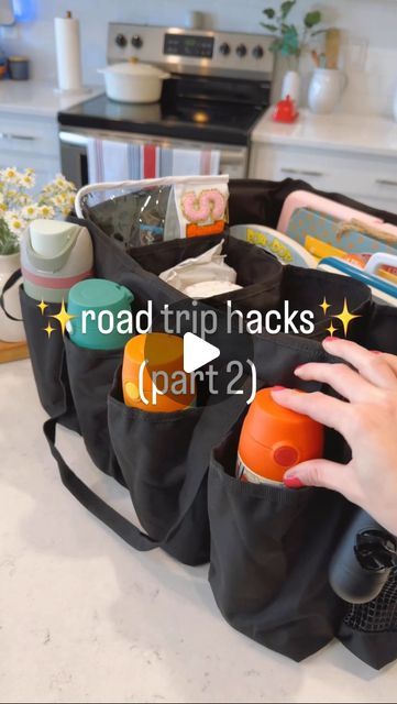 Elaina Zinke on Instagram: "Comment TRIP to get these road trip hacks sent straight to your inbox! 🚗  **Also linked in my Amazon Storefront (in my bio) under “Road Trip” 🚗  #roadtriphacks #roadtripessentials #travelhacks #travelwithkids #roadtripwithkids #amazonfinds #amazontravel #momhacks #travelactivities" Road Trip Essentials Checklist, Road Trip Basket For Kids, How To Pack Snacks For A Road Trip, Road Trip Snack Organization, Road Trip Must Haves For Kids, Car Hacks For Road Trips, Kids Road Trip Snacks, Stuff To Do On A Long Car Ride, Road Trip Snackle Box Ideas