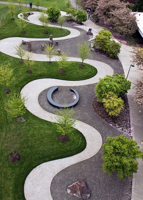 Royce E. Pollard Japanese Friendship Garden on Clark College Campus -Vancouver, WA; Murase Associates Moderne Have, Urban Landscape Design, Areas Verdes, Modern Garden Design, Landscape Architecture Design, Have Inspiration, Urban Architecture, Garden Edging, Landscaping Tips