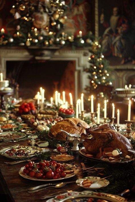 Delve into the archives of history and uncover the secrets of Christmas feasting in 17th-century Britain. From elaborate banquets to festive rituals, unravel the customs that shaped holiday gatherings during this enchanting period. Christmas Dinner Buffet, British Christmas, English Christmas, Christmas Dreaming, Christmas Dinner Table, Christmas Entertaining, Christmas Gathering, Nordic Christmas, Roasts