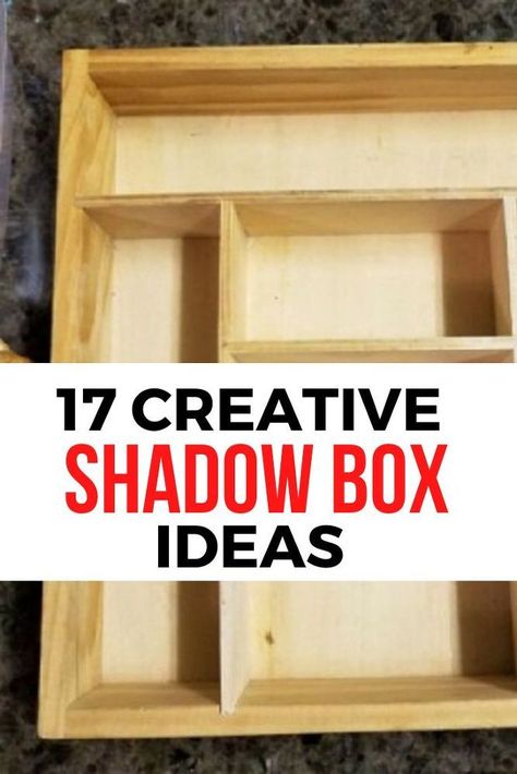 If you're looking for a creative homemade gift idea for boyfriend, friends or mom then check out these creative shadow box displays. Perfect as wedding, baby or graduation gifts as well, these unique ideas make for great home decor projects on a budget, you can even learn how to make a shadowbox from old drawers. #diy #shadowbox #ideas Configuration Boxes Diy, Diy Shadow Box Shelves, Ideas For Shadow Boxes, Shadow Box Frames Ideas Creative, Easy Diy Shadow Box Ideas, Large Shadow Box Ideas, Diy Wedding Frame Gift, Shadow Box Picture Ideas, Keepsake Shadow Box Ideas