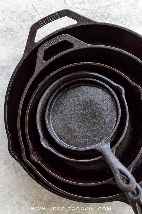 The cast iron skillet is a workhorse in the kitchen, here’s a guide to cooking, cleaning, and how to season this durable and versatile tool. #castiron #skillet #cookware Reseason Cast Iron, Season A Cast Iron Skillet, Clean Cast Iron, Season Cast Iron, Lodge Cast Iron Skillet, Cast Iron Care, Cast Iron Pans, Enamel Dutch Oven, Cast Iron Cleaning