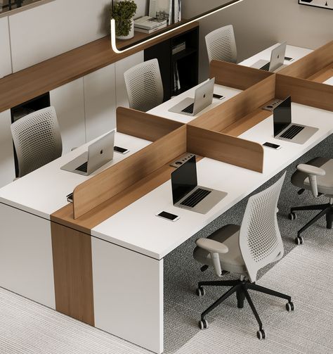 Open Concept Office, Modern Contemporary Office, Cubicle Design, Workstations Design, Office Desk Designs, Office Design Inspiration, Office Table Design, Office Interior Design Modern, Corporate Office Design