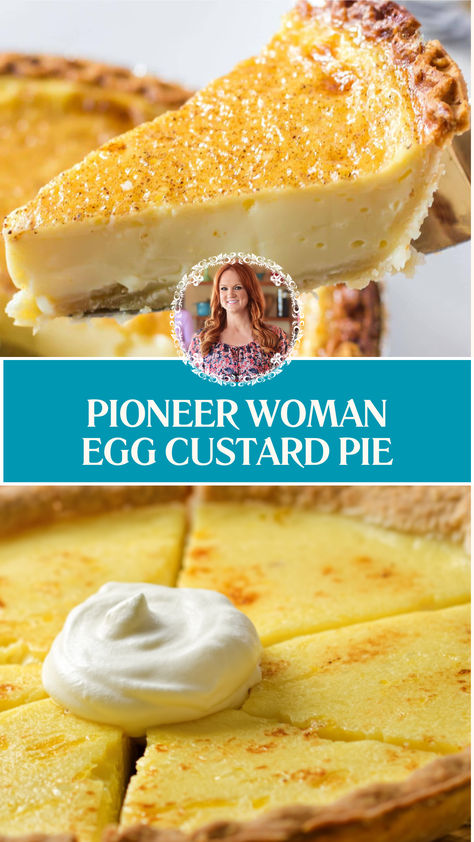 Pioneer Woman Egg Custard Pie Deep Dish Pies Desserts, Old Fashion Custard Pie Recipe, Eggs Custard Pie, No Crust Egg Custard Pie, Dairy Free Custard Pie, Pies With Vanilla Pudding, Homemade Custard Pie, Pioneer Woman Egg Custard Pie, Old Fashion Egg Custard Pie Recipe