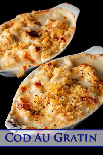 Cod Fish Recipes Baked, Ceramic Ramekins, Newfoundland Recipes, Cod Fish Recipes, Seafood Dish Recipes, Au Gratin Recipes, Fish Recipes Baked, Fish Dinner Recipes, Seafood Entrees