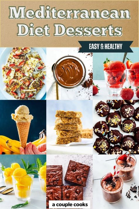 Try these delicious and healthy Mediterranean diet desserts! From refreshing fruit variations to whole food spins on classics, find the perfect way to end your meal. Mediterranean Diet Desserts, Mediterranean Desserts, Best Fish Recipes, Winter Salad Recipes, A Couple Cooks, Easy Mediterranean Diet Recipes, Couple Cooking, Vegan Salad Recipes, Diet Desserts