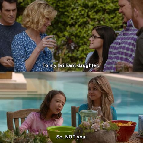 To my brilliant daughter... So, NOT you. | Modern Family | TVgag.com Funny Modern Family, Modern Family Memes, Claire Dunphy, Modern Family Funny, Funniest Quotes, Modern Family Quotes, Family Quotes Funny, The Mindy Project, Family Funny