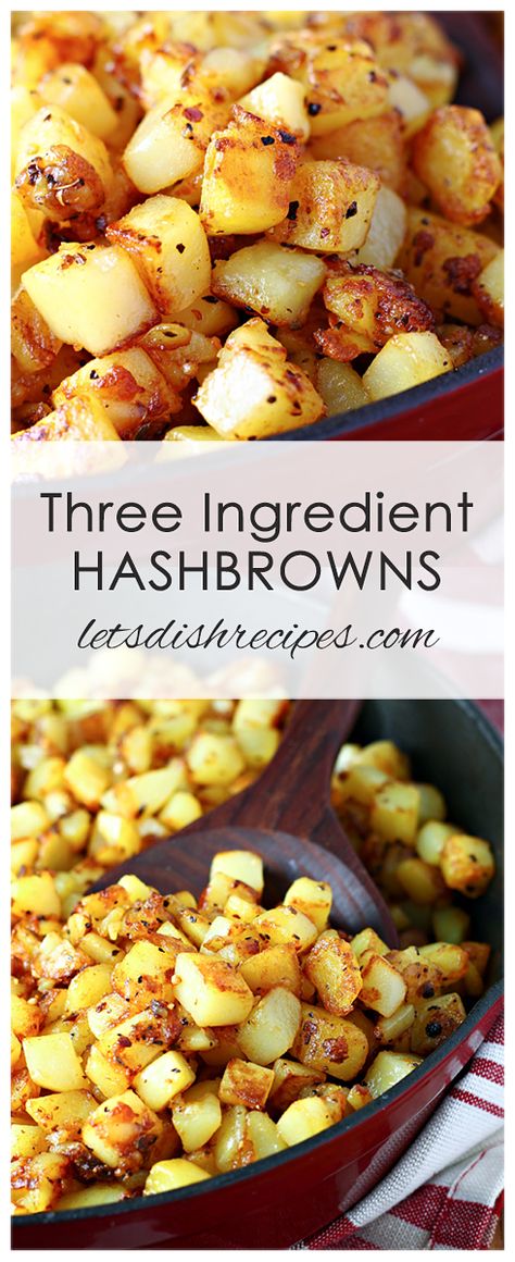 Diced Hashbrown Recipes, Potatoes Breakfast Recipes, Hashbrowns Recipe, Potatoes Breakfast, Healthy Sweet Snacks, Hashbrown Recipes, 3 Ingredient Recipes, Breakfast Potatoes, Healthy Side