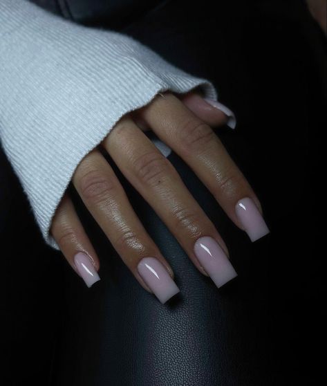 Clean Square Nails, Summer Nails 2024 Square, Plain Square Acrylic Nails, Straight Square Nails, Light Pink Square Nails, Rectangle Nails, Plain Acrylic Nails, Solid Color Acrylic Nails, Neutral Nails Acrylic