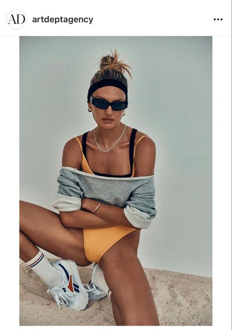 Tropic of c Candace Swanepoel, Tropic Of C, Sporty Swim, Sporty Swimwear, Swimsuits Sporty, Sporty Looks, High Neck Bra, Campaign Fashion, Male Fitness Models