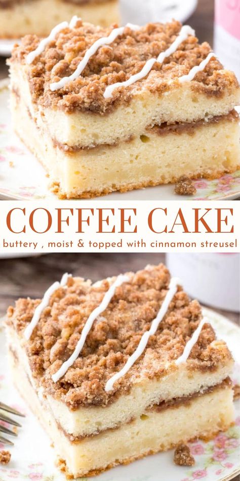 This cinnamon coffee cake is super moist and buttery with a layer of cinnamon sugar in the middle and crunchy cinnamon streusel on top #coffeecake #cinnamoncoffeecake #cinnamonstreusel #recipe from Just So Tasty https://www.justsotasty.com/coffee-cake-recipe/ Starbucks Coffee Cake Recipe, Easy Coffee Cake, Coffee Cake Bundt, Starbucks Breakfast, Classic Coffee Cake, Cinnamon Streusel Coffee Cake, Cream Cheese Coffee Cake, Coffee Cake Recipes Easy, Streusel Coffee Cake