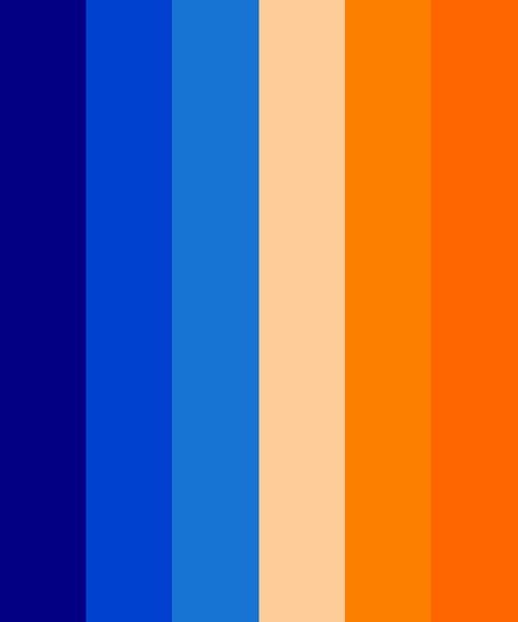 Blue And Orange Color Scheme, Blue Color Pallet, Orange Color Scheme, Navy Color Palette, Hug Gif, Orange Palette, Orange Color Schemes, Orange Color Palettes, Hex Color Palette