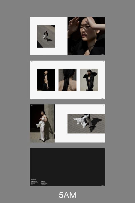 Elisa Schenke’s portfolio website combines modern, elegant design with bold present typography and a minimalist Wordmark. The black and white color scheme in credits and Layout supports the modern Logo and photographs. Her work combines architectural aesthetics, sophisticated styling and a modern approach to visual storytelling and editorial design. The elegant webdesign, visual identity and logo focus on an aesthetic presentation of her photographs. Elegant Graphic Design, Minimalist Editorial, Aesthetic Presentation, Photography Minimalist, Lookbook Layout, Minimalist Branding, Photography Portfolio Website, Lookbook Design, 포트폴리오 레이아웃