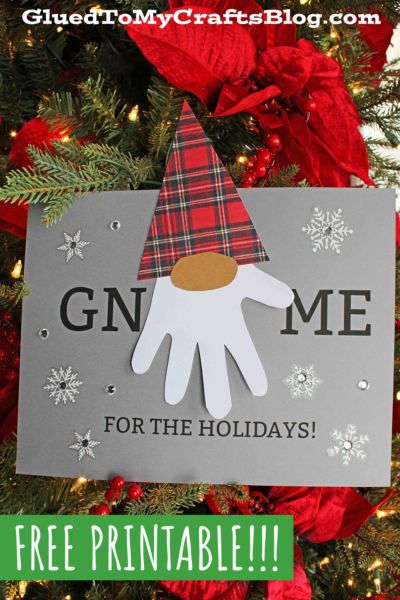 Handprint Gnome For The Holidays Keepsake Foot Print Crafts For Kids, Holiday Poems, Gnome Craft, Print Crafts, Gnome For The Holidays, Handprint Christmas, December Crafts, Pen Craft, Holiday Crafts For Kids