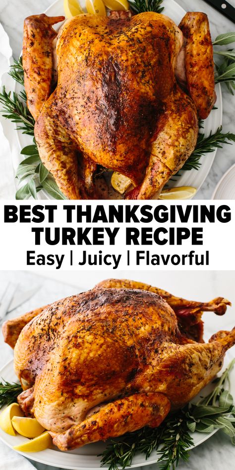 Roast Turkey Recipes Thanksgiving, Turkey Delight, Easy Turkey Recipes Thanksgiving, Best Thanksgiving Turkey, Turkey In The Oven, Easy Thanksgiving Turkey, Thanksgiving Turkey Recipe, Best Thanksgiving Turkey Recipe, Easy Turkey Recipes