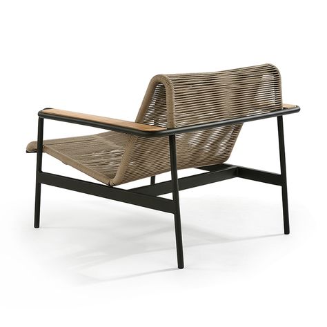 Mecox, Walters Outdoor Lounge Chair | Walters Wicker Beach Furniture, Exterior Furniture, Cane Furniture, Outdoor Lounge Chair, Lounge Chair Design, Steel Chair, Single Chair, Outdoor Chair, Modern Lounge Chairs