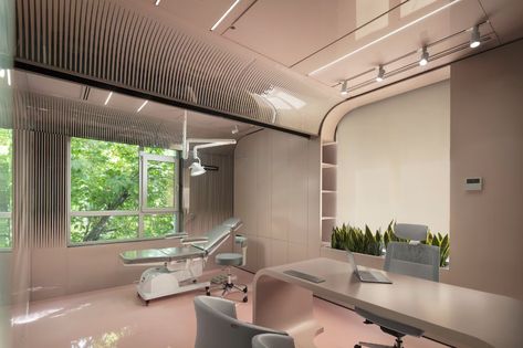 Idea 3718708: Baftar Dermatology Clinic by AsNow Design and Construction in Tehran, Iran Tehran, Dermatology Clinic, Tehran Iran, Rest Area, Waiting Area, Medical Office, Glass Boxes, Cozy Corner, Dermatology