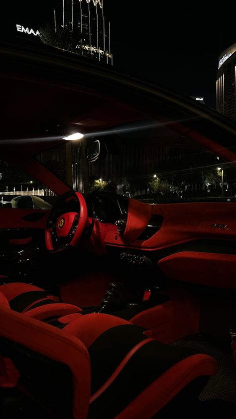 Open Car Door Aesthetic, Red Aesthetic Luxury, Red Luxury Aesthetic, Red Vibes Aesthetic, Ferrari Aesthetic, Red Money, Red Aesthetic Wallpaper, Night Luxury, Dark Luxury