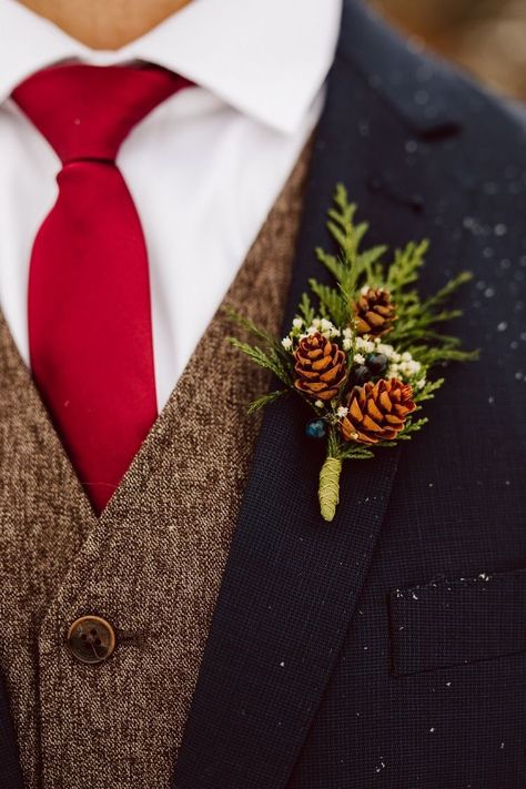 Winter Boutonniere, Woodsy Cabin, February Day, Cabin Vibes, Snow Showers, Rustic Winter Wedding, Winter Wedding Bouquet, Winter Wedding Flowers, Winter Wedding Invitations