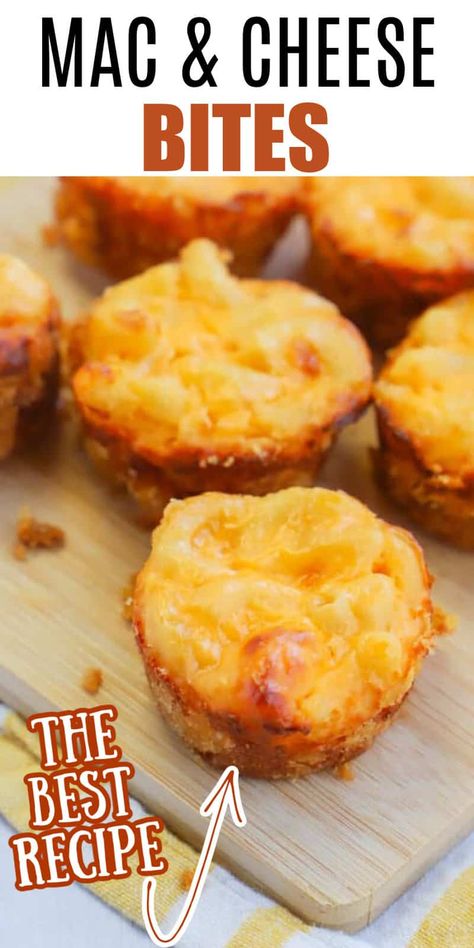 Mac and Cheese is a classic dinner comfort food, but this Mac and Cheese Bites takes that dinner and turns it into the best appetizer you will ever have! Simple Mac And Cheese Recipe, Simple Mac And Cheese, Kid Friendly Appetizers, Cheese Bites Recipe, Best Appetizer, Mac And Cheese Bites, Appetizers For Kids, Appetizers Easy Finger Food, Finger Foods Easy