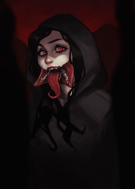 Draw Teeth, Scary Dark, Horror Aesthetic, Vampire Masquerade, Creepy Monster, Vampire Art, World Of Darkness, Demon Art, Fantasy Monster