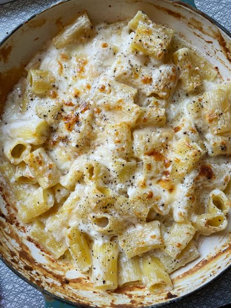 I Tried the Pasta Queen’s Italian Mac and Cheese Bake and It's a Classic | Kitchn Burrata Mac And Cheese, Classic Pasta Recipes, Trendy Dinner Recipes, Sicilian Pasta Recipes, Traditional Italian Pasta Recipes, Italian Mac And Cheese, Delicious Casseroles, The Pasta Queen, Mac And Cheese Pasta