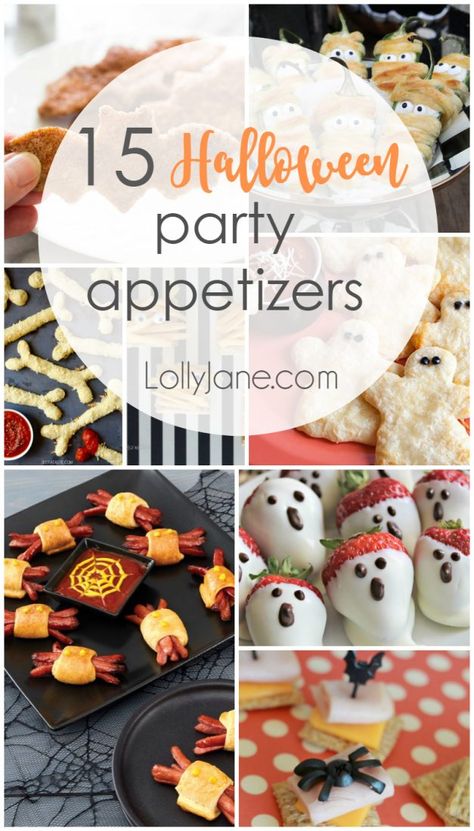 15 Halloween party appetizers. Such fun Halloween food, love these Halloween party ideas! Pie, Essen, Parties Food, Aperitif, Halloween Parties Food, Oven Plate, Halloween Party Appetizers, Halloween Appetizers, Party Appetizers