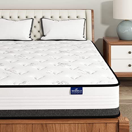 SEMIELO Queen Size Mattress 10 Inch, Hybrid Mattress Medium Firm with Memory Foam & Individually Wrapped Coils, Bed Mattress in a Box, CertiPUR-US Certified, Pressure Relieving & Cool Sleep Queen Size Mattress, Queen Memory Foam Mattress, Cheap Mattress, Full Size Mattress, Full Mattress, Twin Mattress Size, Mattress In A Box, Queen Mattress Size, King Size Mattress