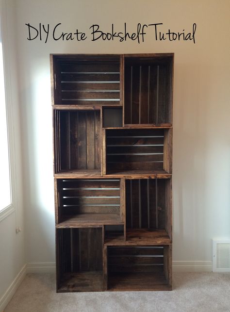 Wine crates are for way more than just wine. In just a few steps, you can turn them into a genius solution for organizing backyard essentials. As seen here, they also look great indoors, so making two of these would be well worth it. Get the tutorial at Tara Michelle Interiors. Drawer Shelves Diy, Diy Crate Bookshelf, Crate Bookshelf, Diy Crate, Dekor Diy, Bookshelves Diy, Lodge Decor, Drawer Shelves, Wood Crates