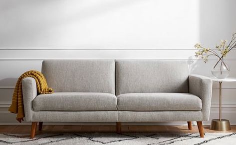 Office Sofa Design, West Elm Couch, West Elm Living Room, West Elm Sofa, Open Kitchen And Living Room, Moving Apartment, Cheap Sofas, Sofas For Small Spaces, Sofa Review