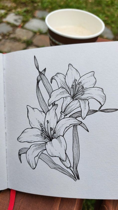 🎨 How to Draw Flowers Step by Step for Beginners 🌸 Follow this simple guide to create beautiful flower sketches in no time! Perfect for anyone looking to improve their drawing skills. #FlowerDrawing #HowToDrawFlowers #StepByStepDrawing Ink Pen Flowers, Flower Ink Illustration, Simple Art Illustration, Grunge Flowers Drawing, Pen Drawings Of Flowers, Drawing Line Art Sketch, Sketch Flowers Pencil, Fine Liner Sketch Easy, A6 Drawing Ideas