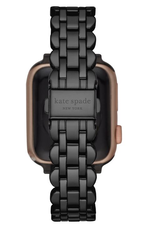 kate spade new york scallop Apple Watch® bracelet | Nordstrom Apple Watch Hacks, Black Apple Watch Band, Apple Watch Bracelet, Apple Watch Bands Fashion, Apple Watch Bands Women, Hotline Bling, Apple Watch Bracelets, Tech Toys, Black Apple