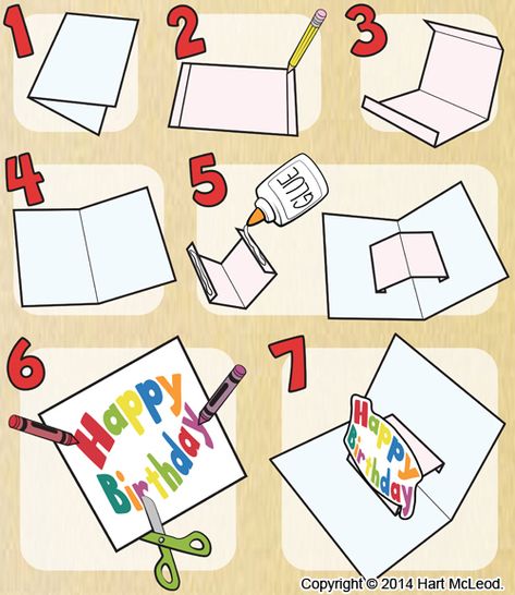 Instructions for Making a Pop-Up Card | Karen B. Jones Diy Pop Up Book, Cards Decoration, Origami Templates, Pop Out Cards, Pop Book, Pop Up Art, Paper Pop, Gift Box Template, Pop Ups