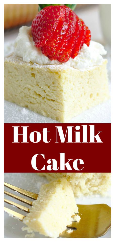 #ad Hot Milk Cake - A classic cake that is a great way to use up extra milk that you have on hand! Made in less than an hour with simple ingredients, this is going to be a new favorite! Homemade Cake Recipe | Hot Milk Cake Recipe | Easy Cake Recipe #RealMilkMoment #LoveWhatsReal Recipes Using Milk Desserts, Hot Milk Sponge Cake Recipe Milk Street, Easy Milk Cake Recipe, Evaporated Milk Cake Recipes, Softasilk Cake Recipes, Baking With Milk Recipes, Recipe That Uses A Lot Of Milk, Whole Milk Dessert Recipes, How To Make Milk Cake