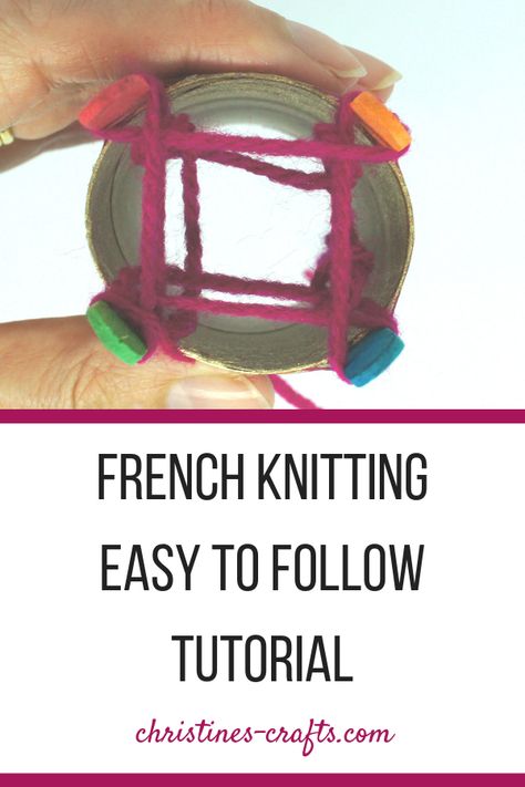 French Knitting Tutorial, French Knitting Projects, Diy French Knitting, Knitting Nancy, Cord Knitting, French Crafts, Maker Ideas, Spool Knitting, Nancy Doll