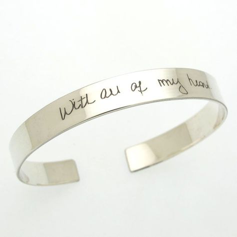 Mens Bracelet Personalized, Custom Engraved Bracelet, Silver Engraved Bracelet, Handwriting Bracelet, Romantic Gifts For Him, Engraved Handwriting, Signature Bracelet, Handwriting Jewelry, Silver Ring Designs