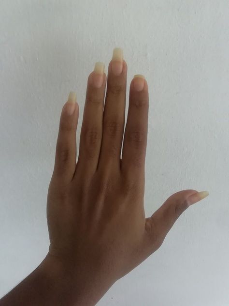 Natural Fingernails Manicures, Long Nails Natural Aesthetic, Natural Long Nails Aesthetic, Long Natural Nails Aesthetic, Perfect Nails Natural, Healthy Nails Aesthetic, Long Nails Black Women, Long Real Nails, Clear Long Nails