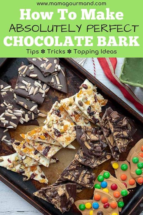 Choclate Bark, Homemade Chocolate Bark, Candy Bark Recipes, Christmas Bark Recipes, Dark Chocolate Bark, White Chocolate Bark, Chocolate Bark Recipe, Candy Bark, Food Chocolate