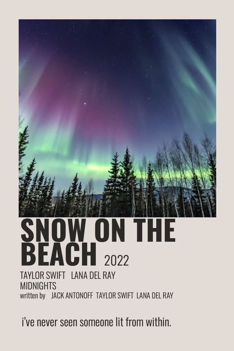 Aurora Borealis Green Taylor Swift, Midnights Polaroids, Snow On The Beach Taylor Swift, Polaroid Poster Taylor Swift, Beach Polaroid, Aurora Borealis Green, Poster Taylor Swift, Snow On The Beach, Taylor Aesthetic