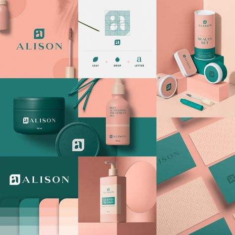 Beauty logo design Skincare Logo Design Brand Identity, Skin Logo Design Ideas, Skincare Brand Identity Design, Color Palette For Skincare Brand, Skin Care Brand Color Palette, Skin Care Brand Design, Cosmetic Brand Identity Design, Beauty Brand Identity Design, Logo For Cosmetic Brand