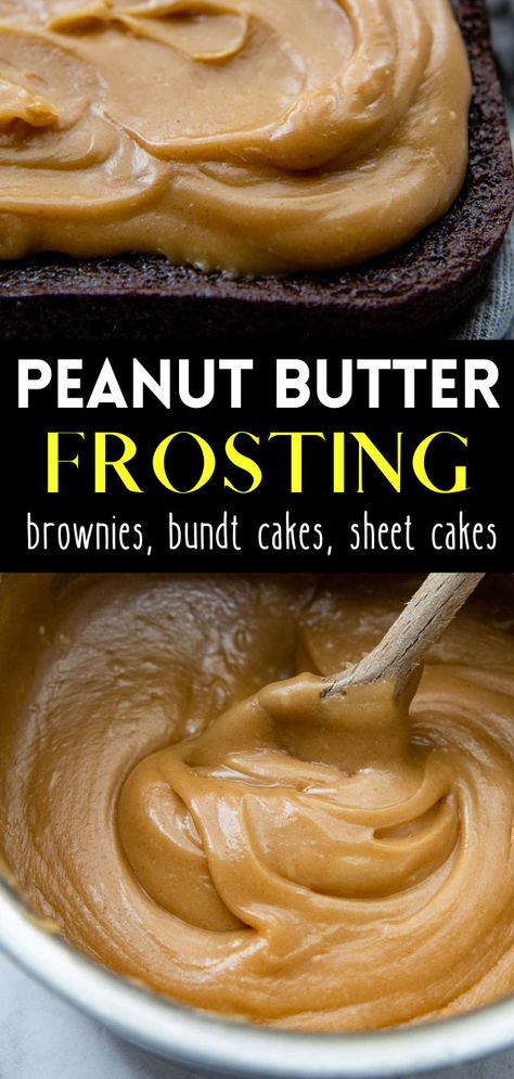 Peanut Icing Recipe, How To Make Peanut Butter Icing, Peanut Butter Ganache Recipe Easy, Frosting For Peanut Butter Cookies, Peanut Butter Drizzle Icing, Cooked Peanut Butter Frosting, Peanutbutter Fluff Icing, Easy Peanut Butter Frosting Simple, Peanut Butter Frosting Easy Homemade