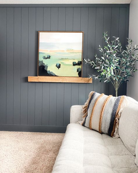 Adding a vertical shiplap accent wall takes a modern twist on traditional shiplap. Shiplap Living Room, Shiplap Bedroom, Vertical Shiplap, Room Accent Wall, White Shiplap Wall, Shiplap Wall, Shiplap Accent Wall, Accent Walls In Living Room, White Shiplap