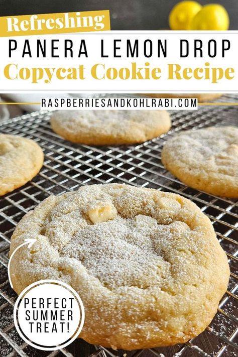 Lemon Cookies Panera, Archway Lemon Cookies Copycat, Lemon Macadamia Nut Cookies, Panera Cookies Copycat, Lemon Drop Cookies Panera, The Best Lemon Cookies, Best Drop Cookies, Crumble Lemon Cookie Copycat, Panera Cookie Recipe Copycat