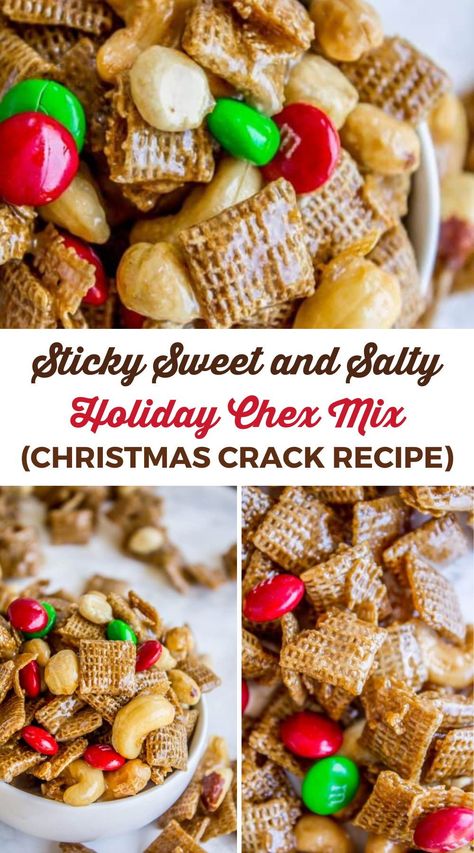 Make this irresistible Sweet and Salty Chex Mix, also known as Christmas Crack! Perfect for holiday parties or as a homemade gift, this mix combines crunchy cereal, pretzels, and peanuts coated in a sticky sweet caramel glaze. It's a delightful blend of flavors and textures that everyone will love.