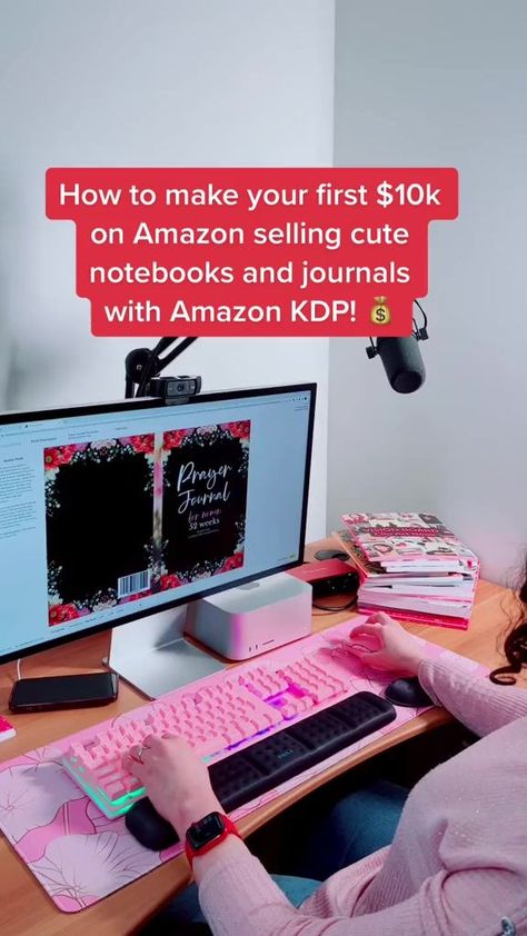 Here is how you can make your first $10k on Amazon selling cute notebooks and journals with Amazon KDP! Comment KDP to learn how! #workfromhome #makemoneyonline2023 #womeninbusiness #momentrepreneurs | Sue Irven | Sue Irven · Original audio Kdp Notebook Ideas, Kdp Journal Ideas, How To Make Journals To Sell On Amazon, Amazon Kdp Notebook, Selling Journals On Amazon, Sell Journals On Amazon, Kdp Notebooks, How To Make Notebooks, Kdp Journals