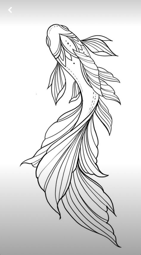 Traceable Drawings, Art Bases, Koi Fish Drawing, Procreate Tips, 심플한 그림, Henna Ideas, Fish Drawing, Cloud Tattoo, Lippan Art